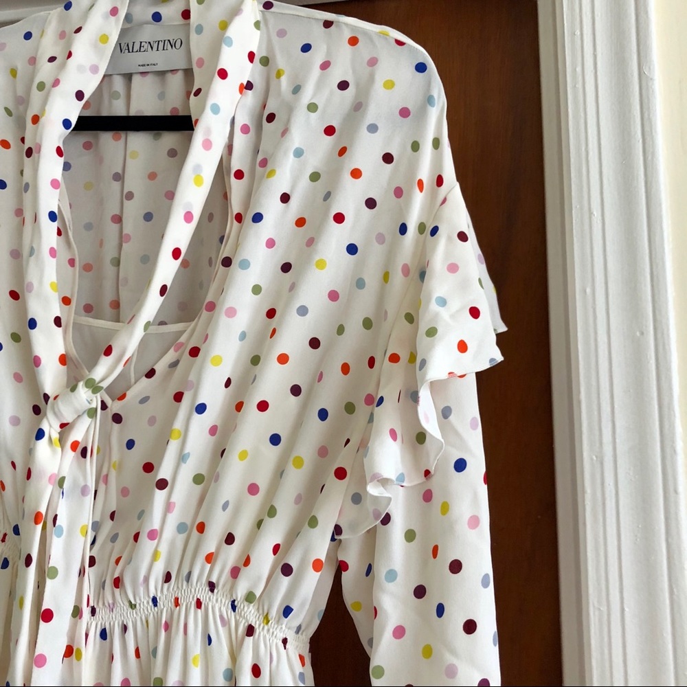 VALENTINO ruffle polka dot dress - Picture 7 of 12